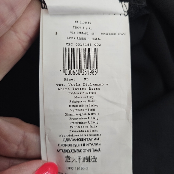 Rinascimento Floral Long Sleeve Mini Dress Statement Sleeves Size XL - Picture 15 of 16